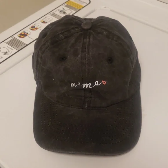 Womens Baseball Cap Mama Vintage Distressed Washed Cotton - Picture 2 of 5